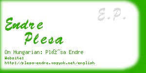 endre plesa business card